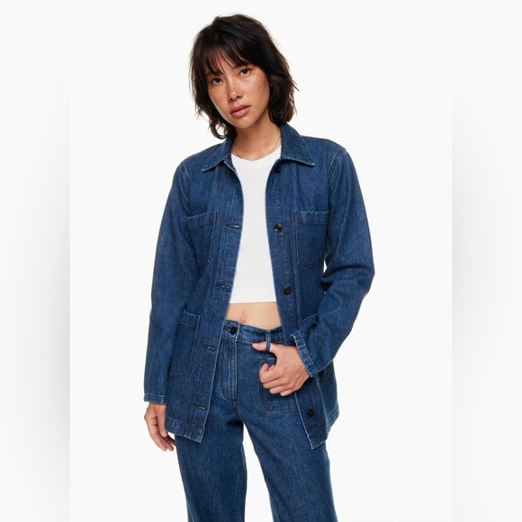 Aritzia Wilfred Free Port Denim Jacket - Women’s Size L - Picture 2 of 6